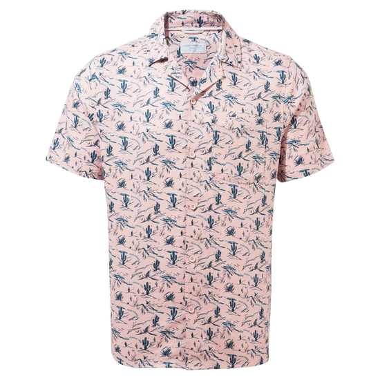 Men's Nosibotanical Hula Short Sleeved Shirt | Chalk Pink Print