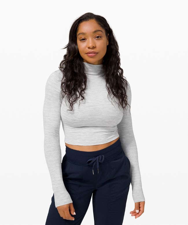 All Aligned Mock Neck Long Sleeve Shirt