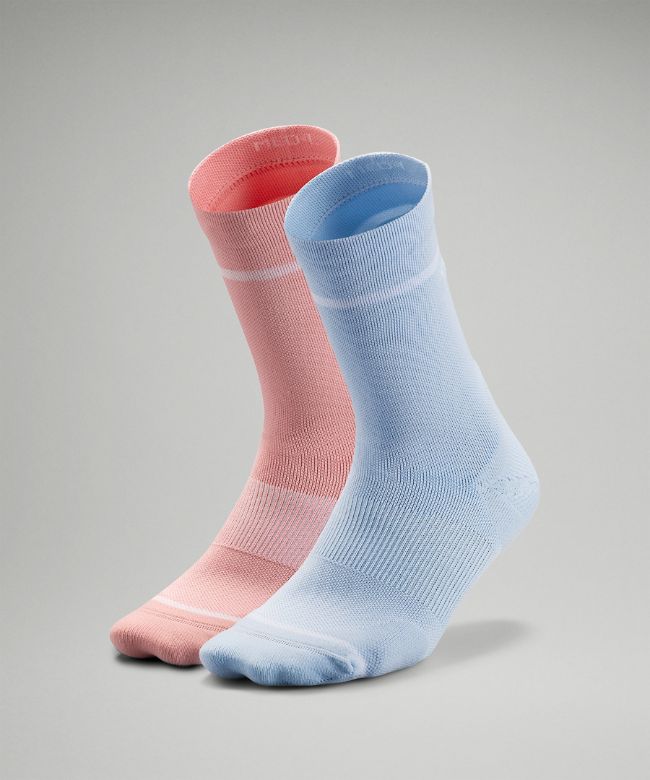 Power Stride Crew Sock 2 Pack Stripe