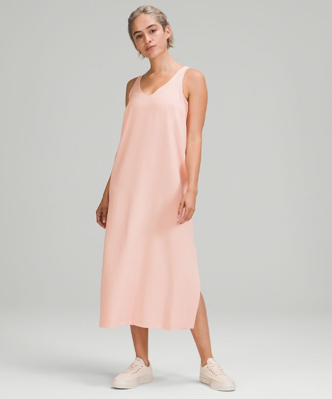 V-Neck Midi Dress