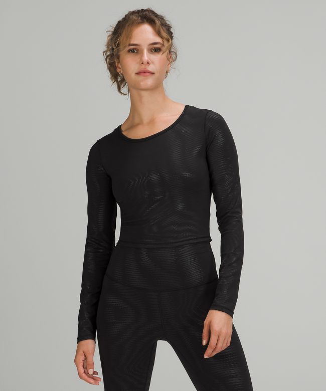 Wunder Train Cropped Long Sleeve Shirt Foil