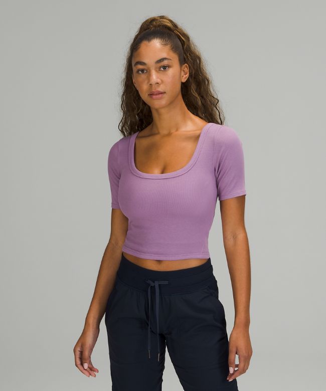 Ribbed Held Tight Short Sleeve Shirt
