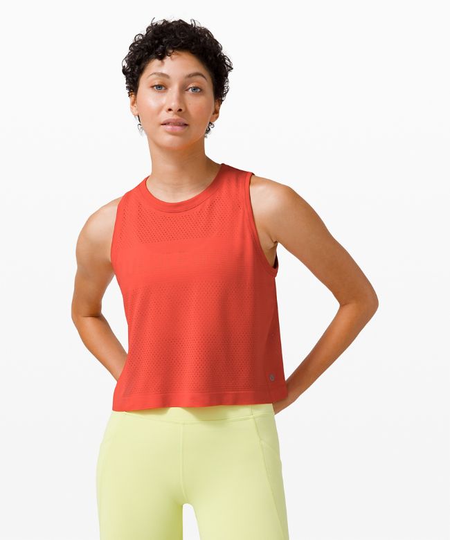 Breeze By Muscle Crop Tank Top logo