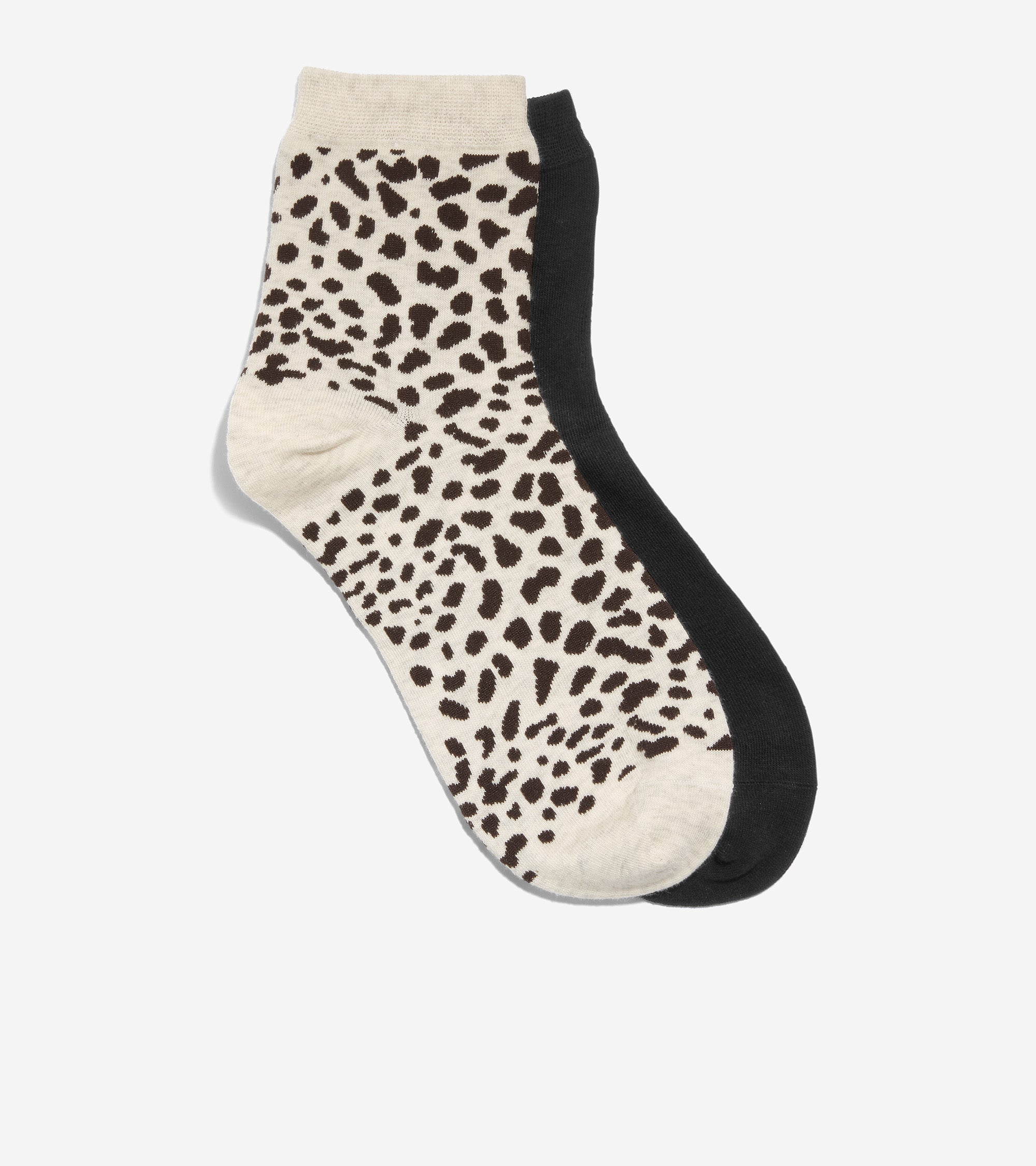 Women's 2 Pair Short Leopard Crew Socks