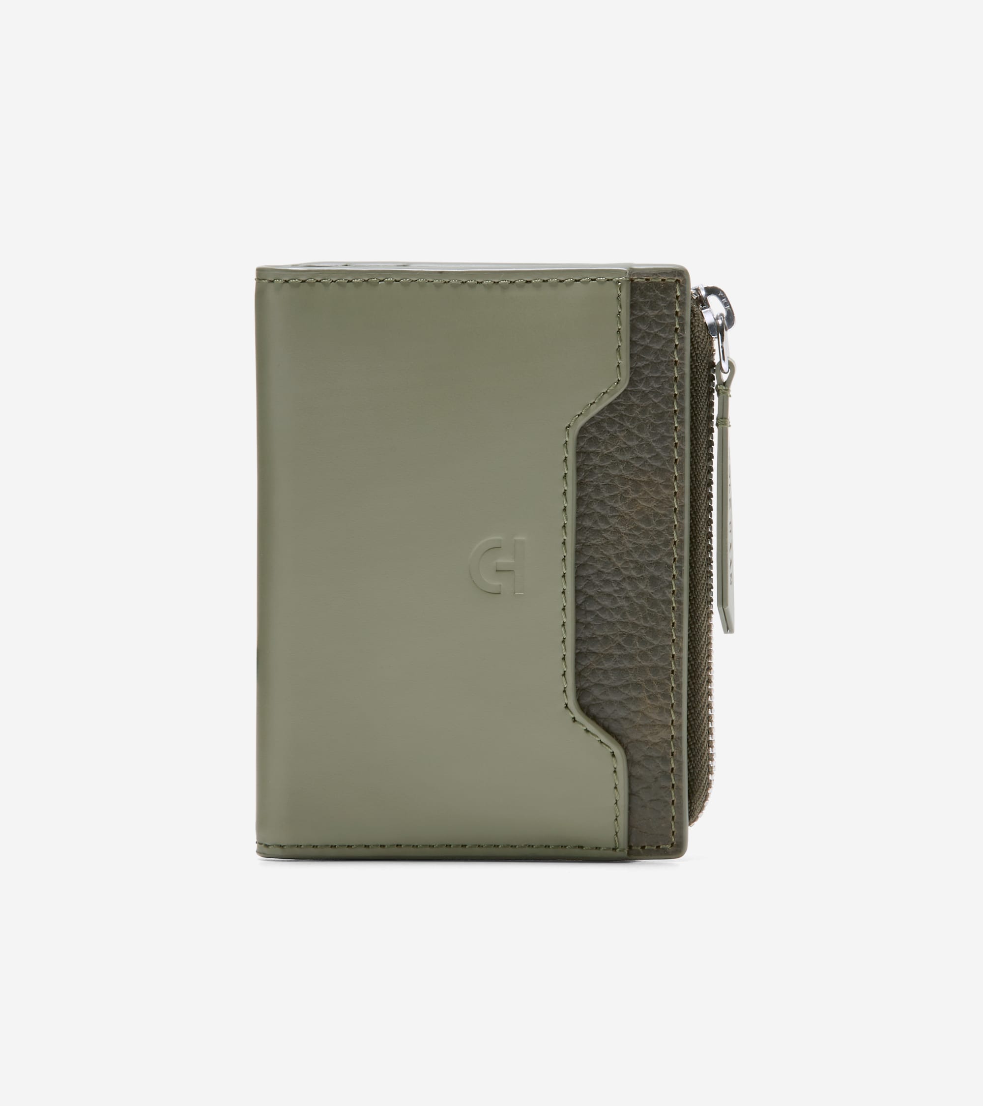 Men's Colorblock Zip Front Pocket Wallet