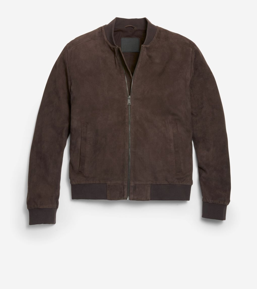 Men's Zip-up Suede Jacket
