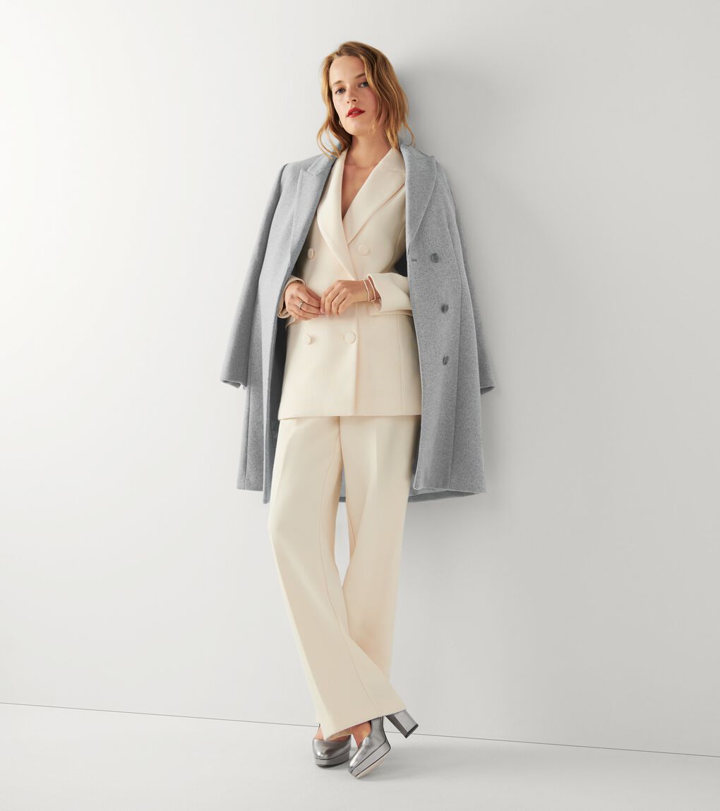 Women's Asymmetrical Peak Lapel Coat
