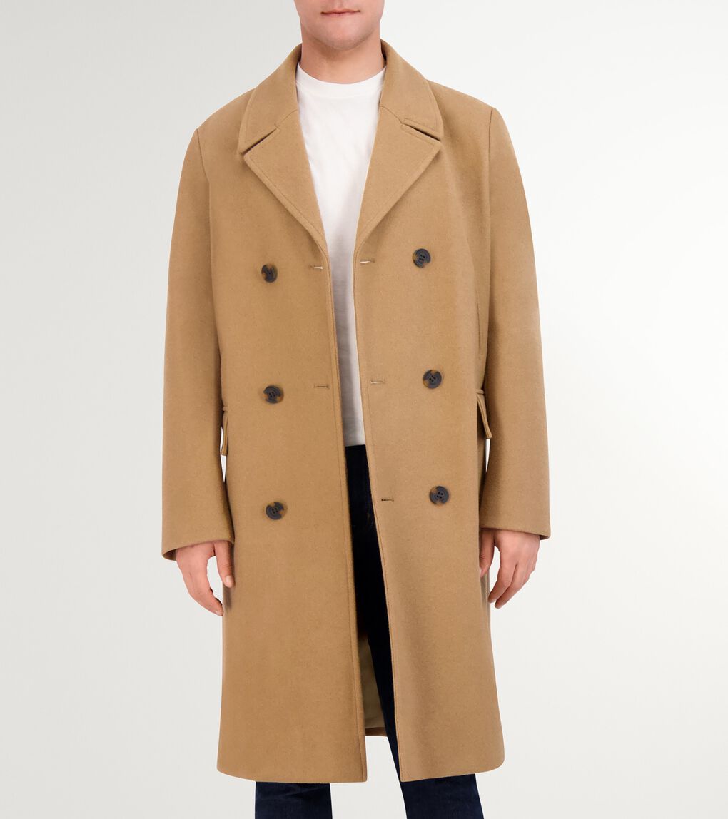 Men's Double Breasted Stretch Wool Coat