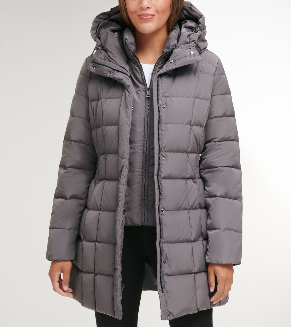 Women's 32" Signature Hooded Taffeta Down Coat