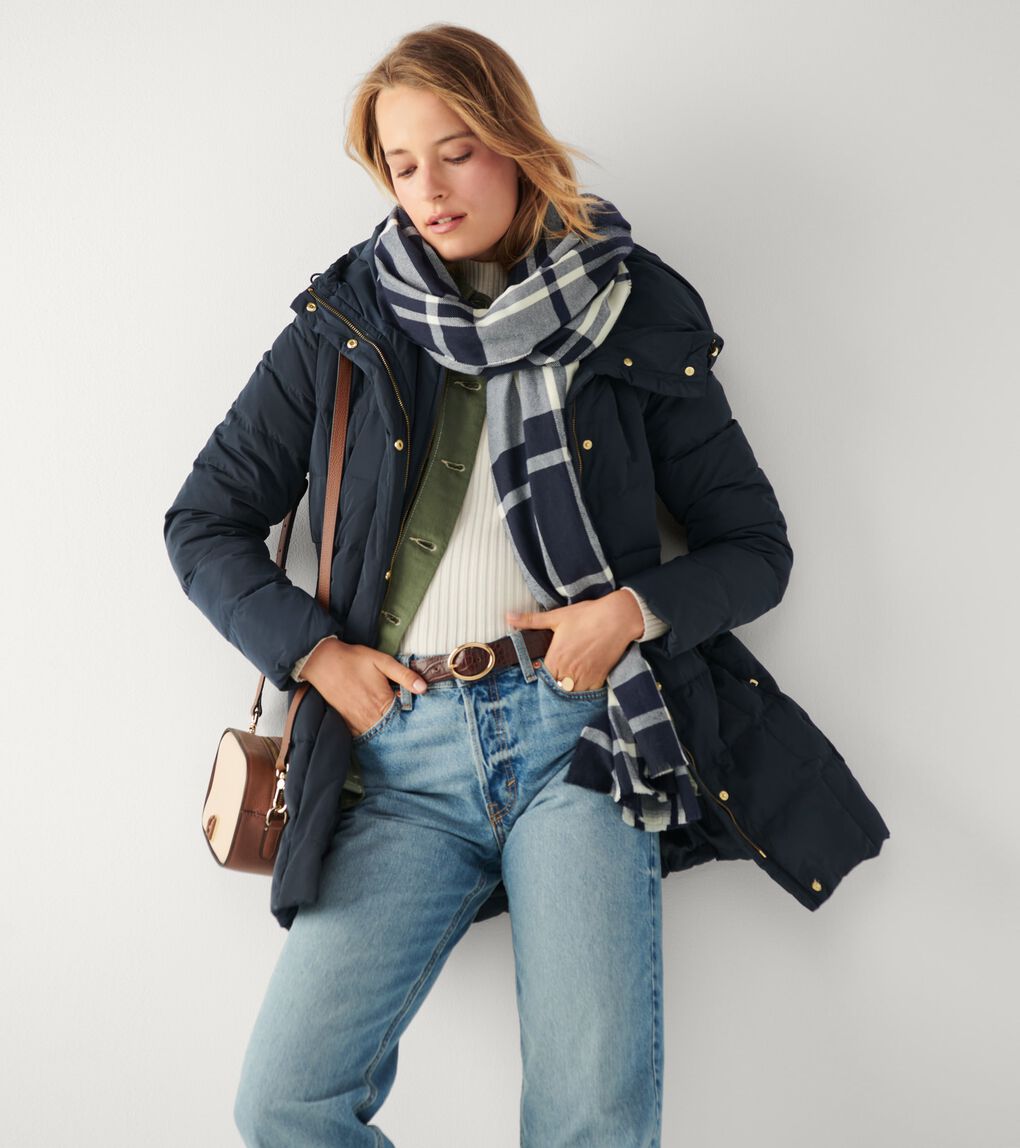 Women's 32" Signature Hooded Taffeta Down Coat