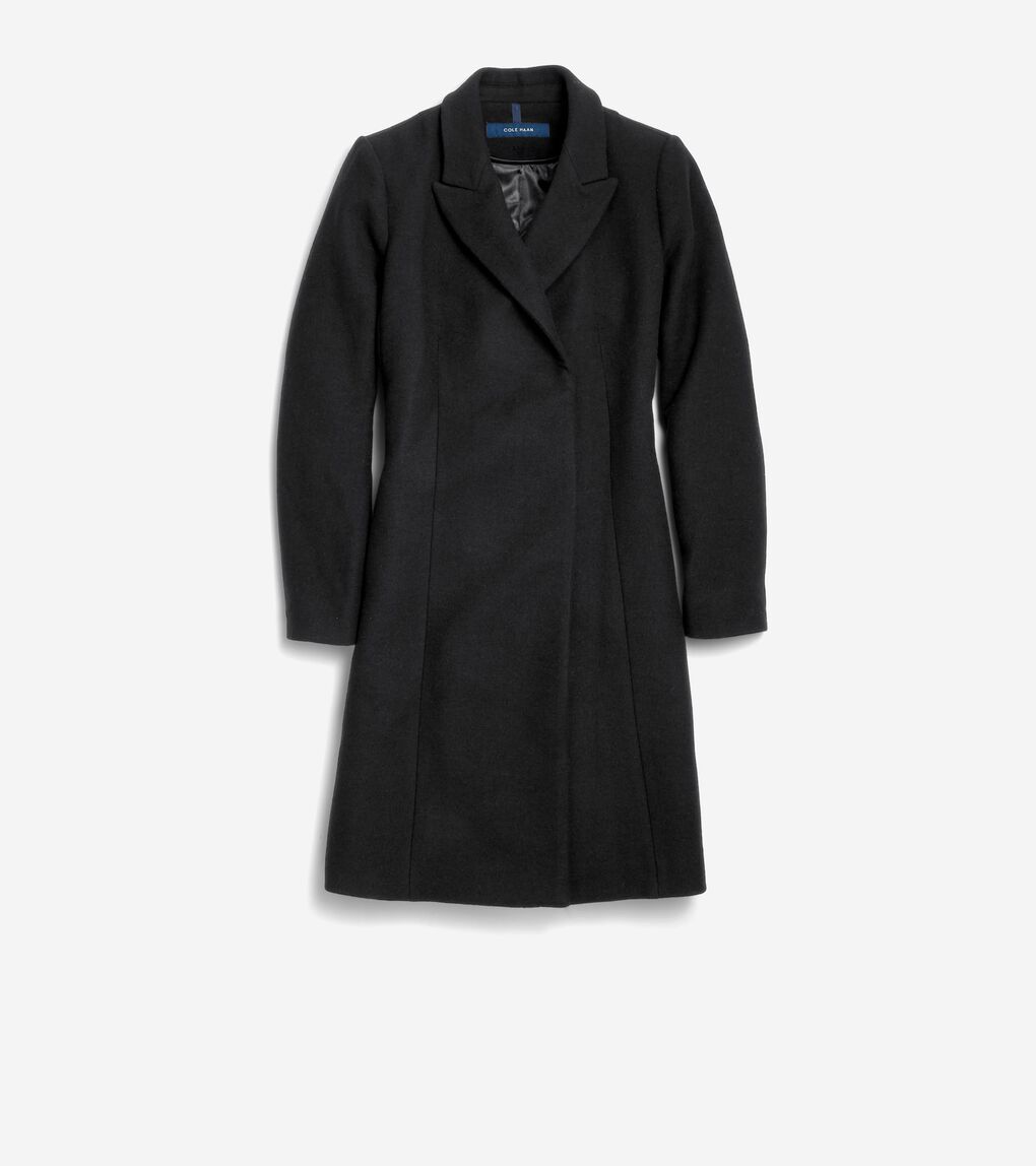 Women's Asymmetrical Peak Lapel Coat