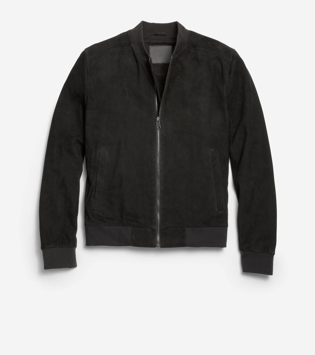Men's Zip-up Suede Jacket
