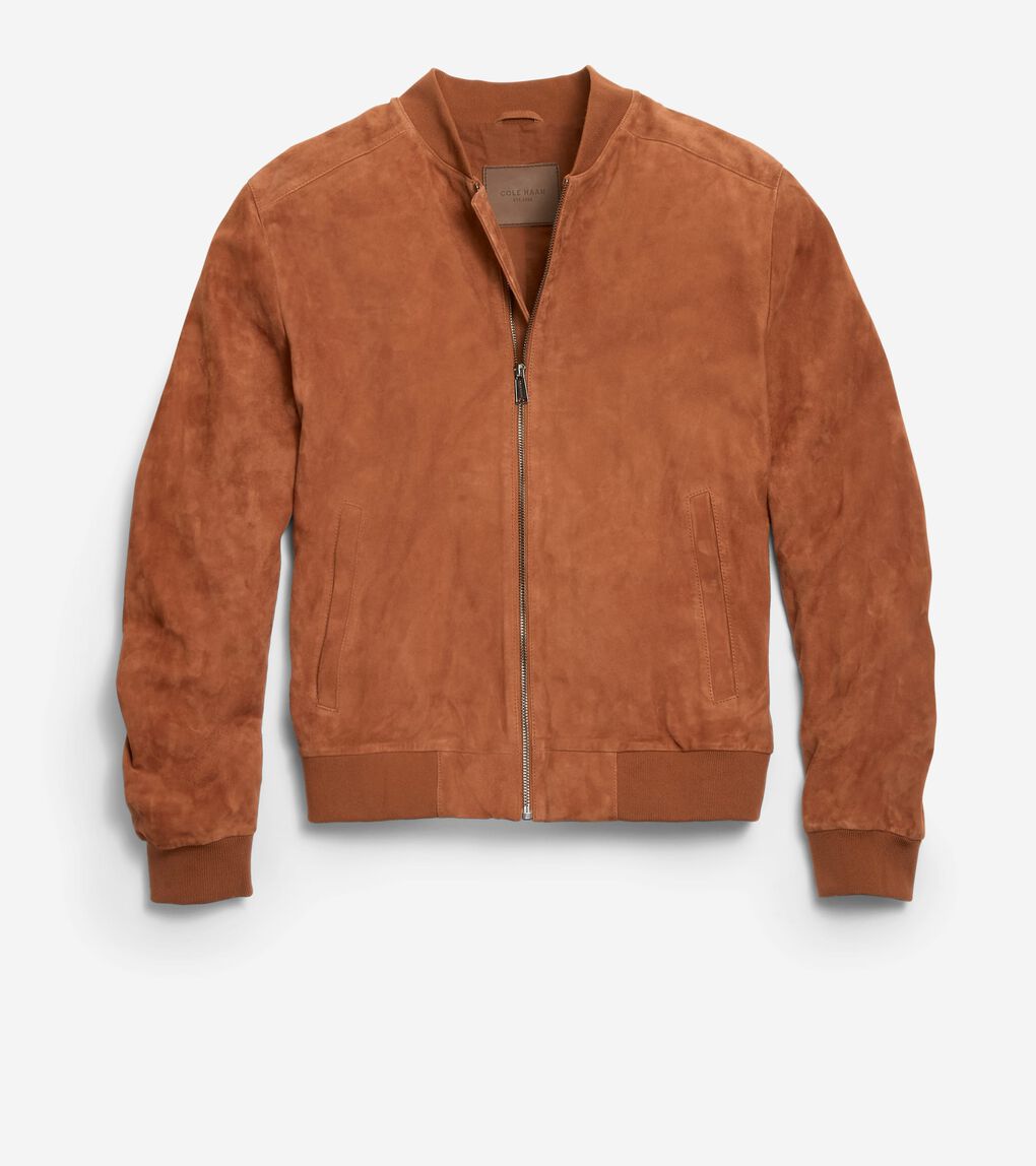 Men's Zip-up Suede Jacket