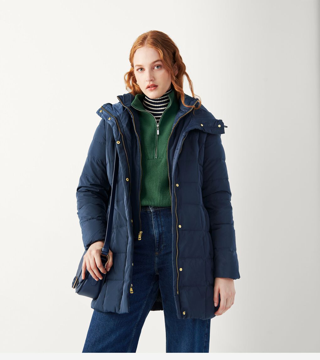 Women's 40" Signature Hooded Taffeta Down Coat