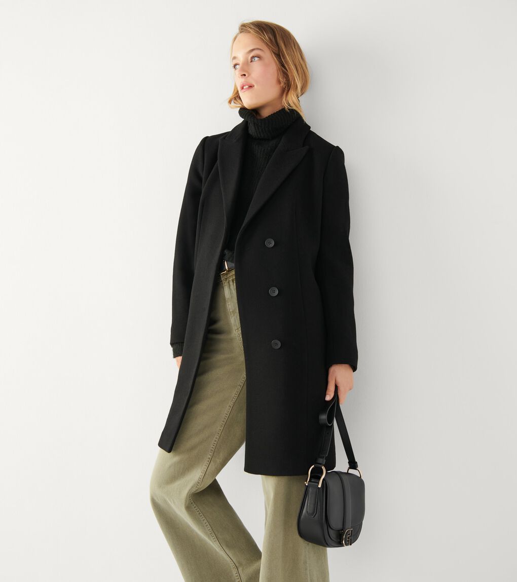 Women's Asymmetrical Peak Lapel Coat