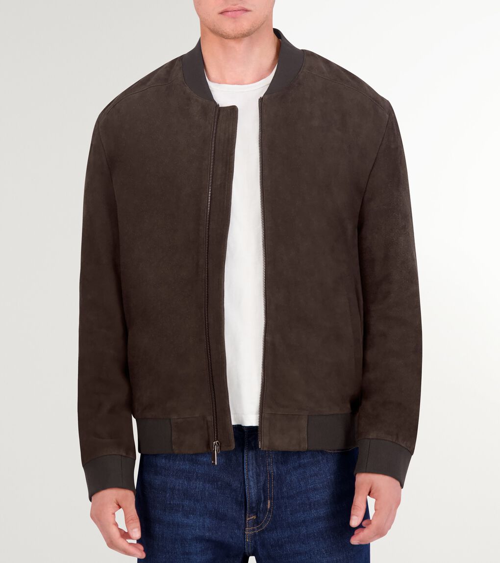 Men's Zip-up Suede Jacket