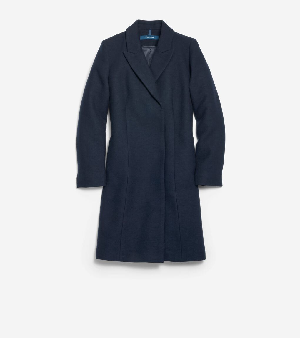 Women's Asymmetrical Peak Lapel Coat