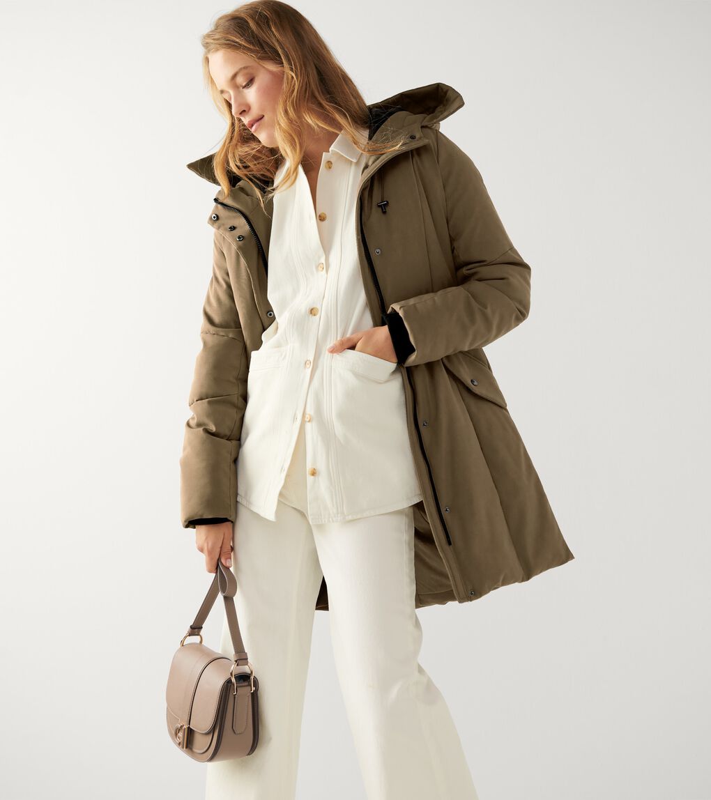 Women's Water Resistant Stretch Twill Parka