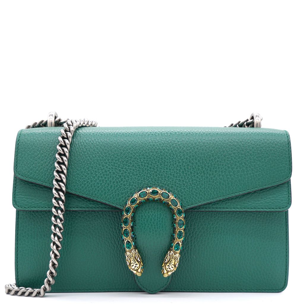 i Green Leather Small Dionysus Shoulder bag