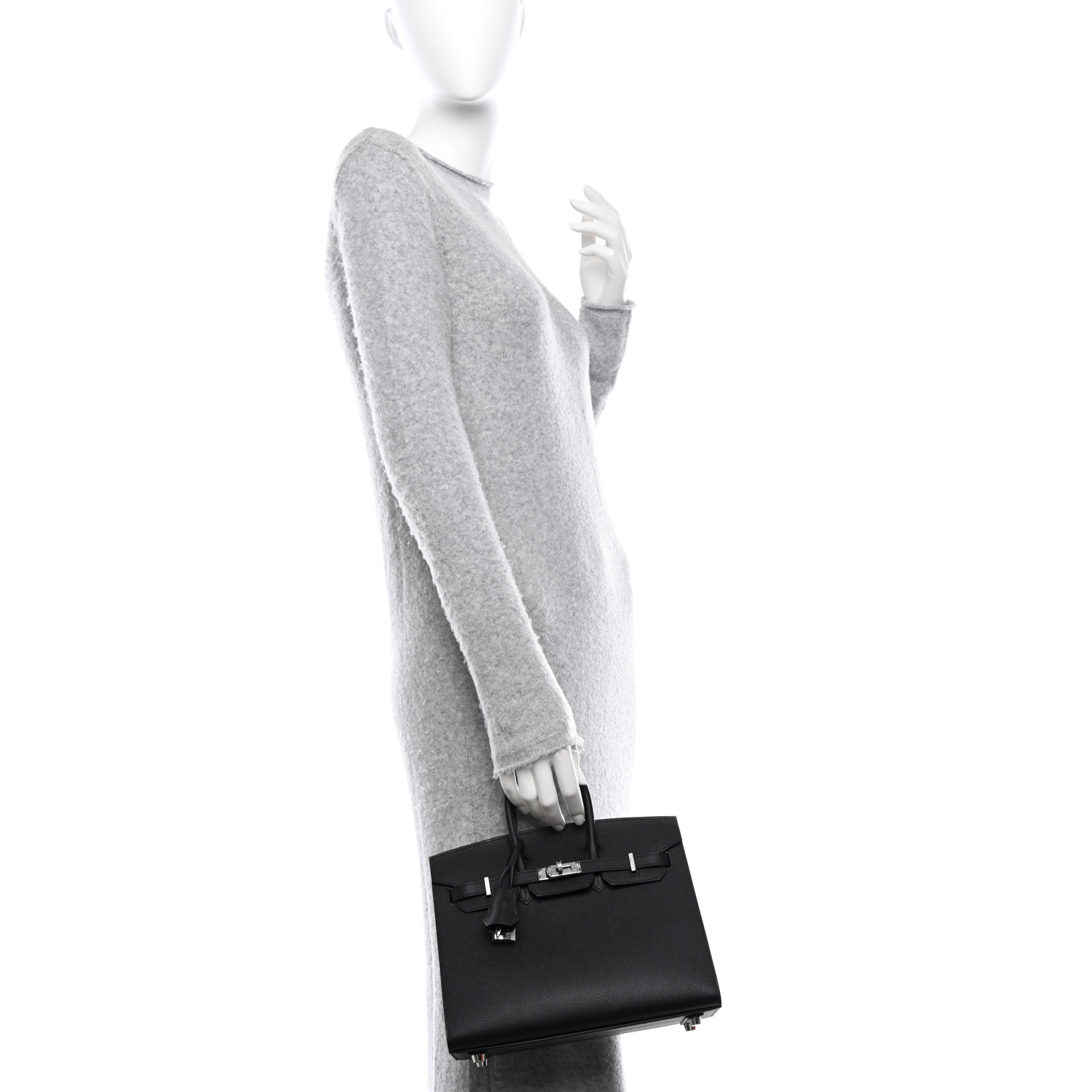 Epsom Birkin Sellier 25 Black（Silver Lock）