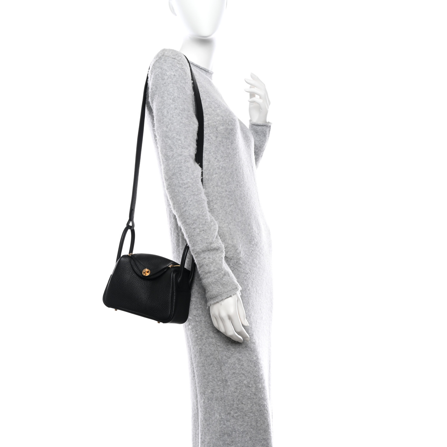 Taurillon Clemence Mini Lindy 20 Black
