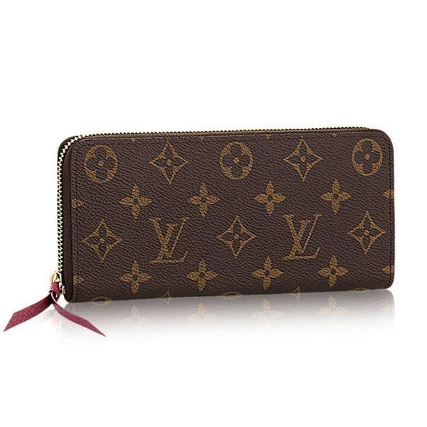 Monogram Canvas Clemence Wallet M60742 Fuchsia