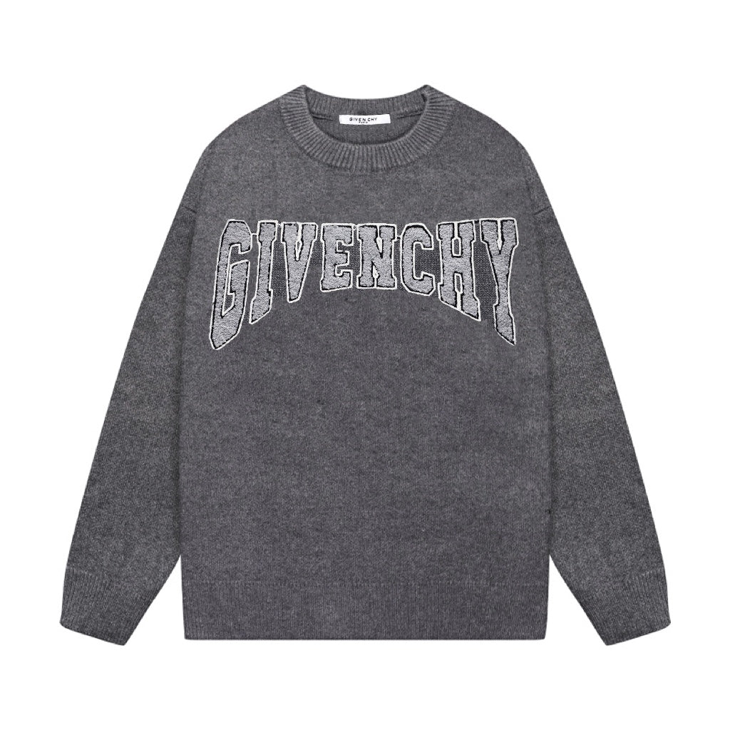 Letter Embroidered Sweater