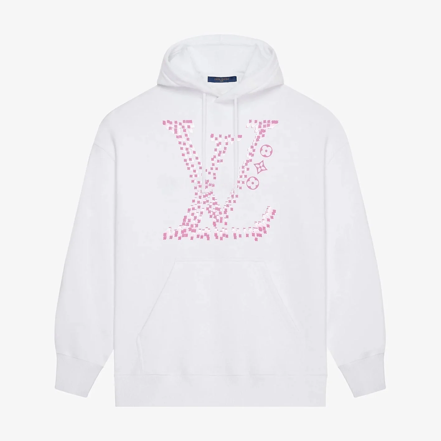 Pink Classic Letter Print Hoodie