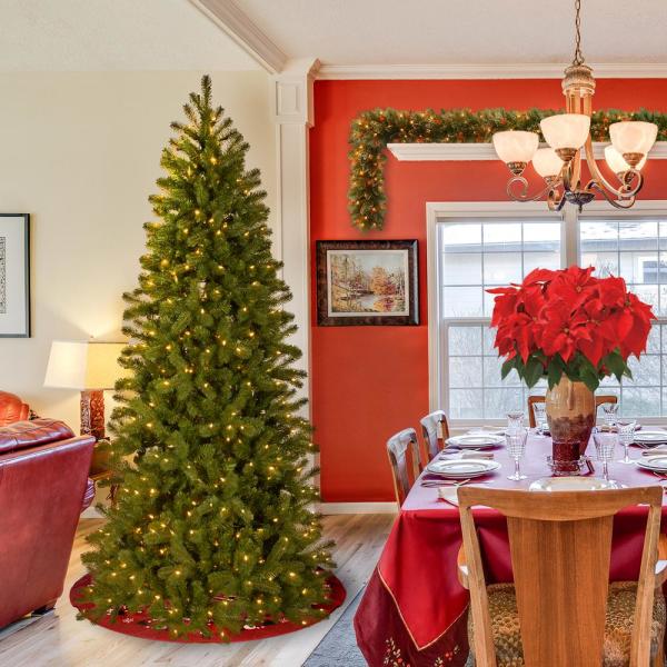 7 ft. Feel Real Downswept Douglas Fir Pencil Slim Hinged Tree with 300