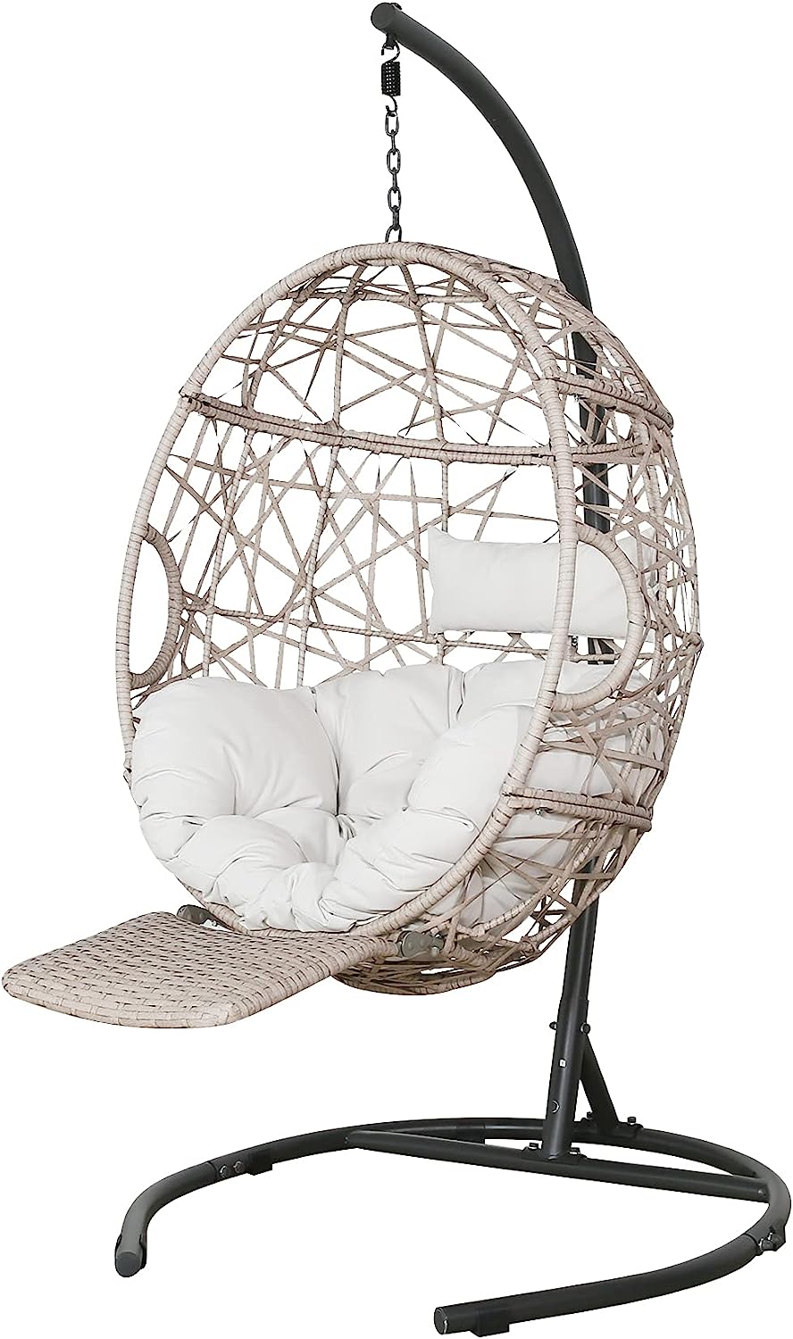 Ulax Furniture Egg Chair, Outdoor Indoor Patio Wicker Hanging Basket ...