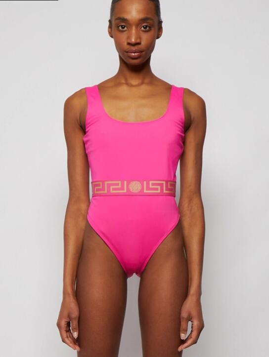VERSACE Recycled Iconic Vita One-piece Swimsuit Fuchsia