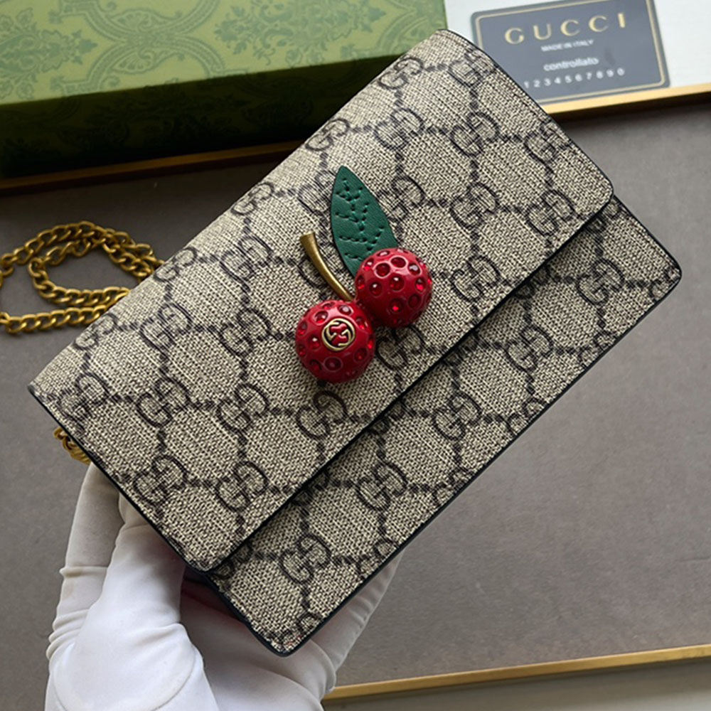 Gucci Cherry Chain Bag& Cherry Wallet(Replica)