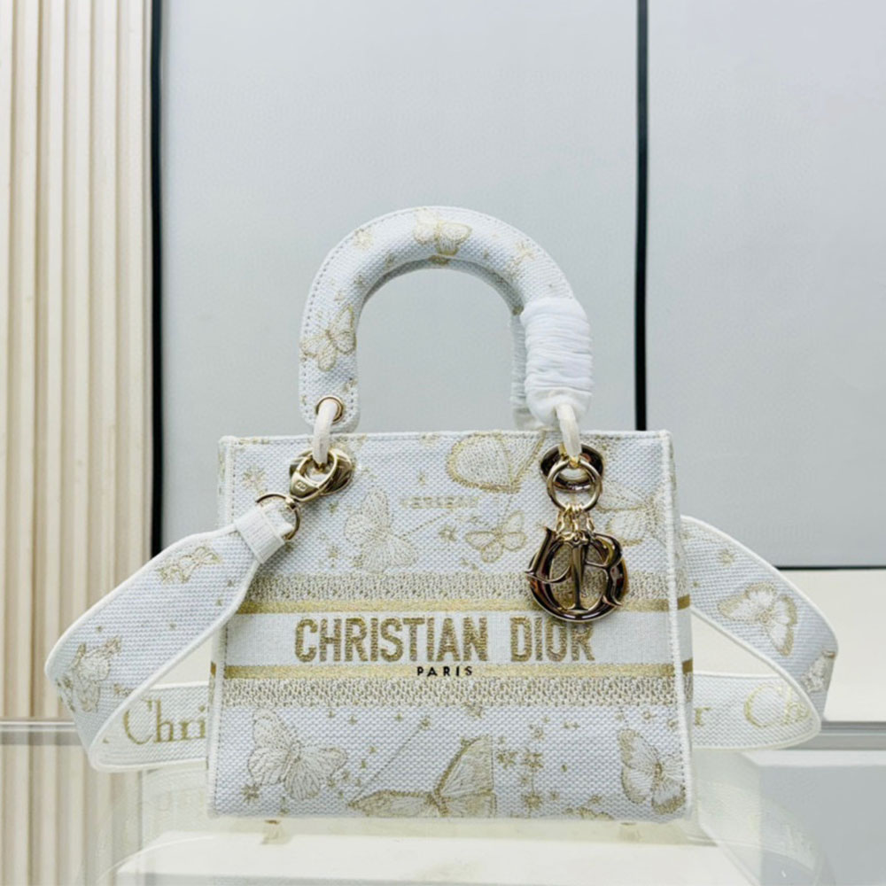 Dior The LADY D-LITE Bag MM-Butterfly Zodiac - luxuryshopss