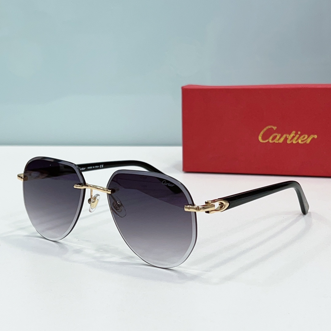 Cartier  Metal Leg Rimless sunglasses Top quality (Replica)