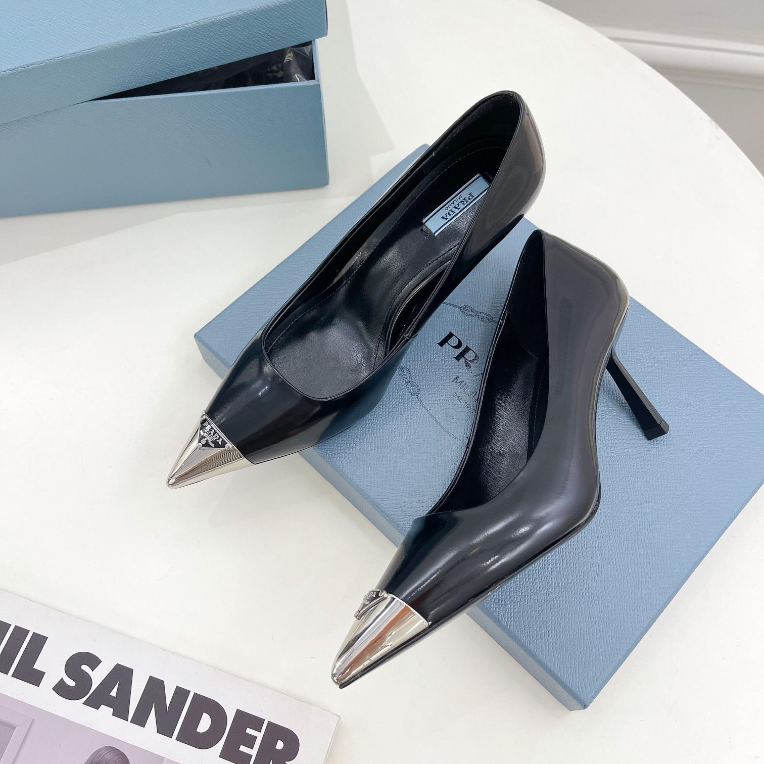 Prada 6.5CM All-in-one Pointy Heel Slide Sandal (Replica)