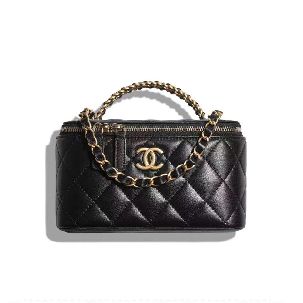 Chanel Lambskin Hollow Handle Makeup Box(Replica)