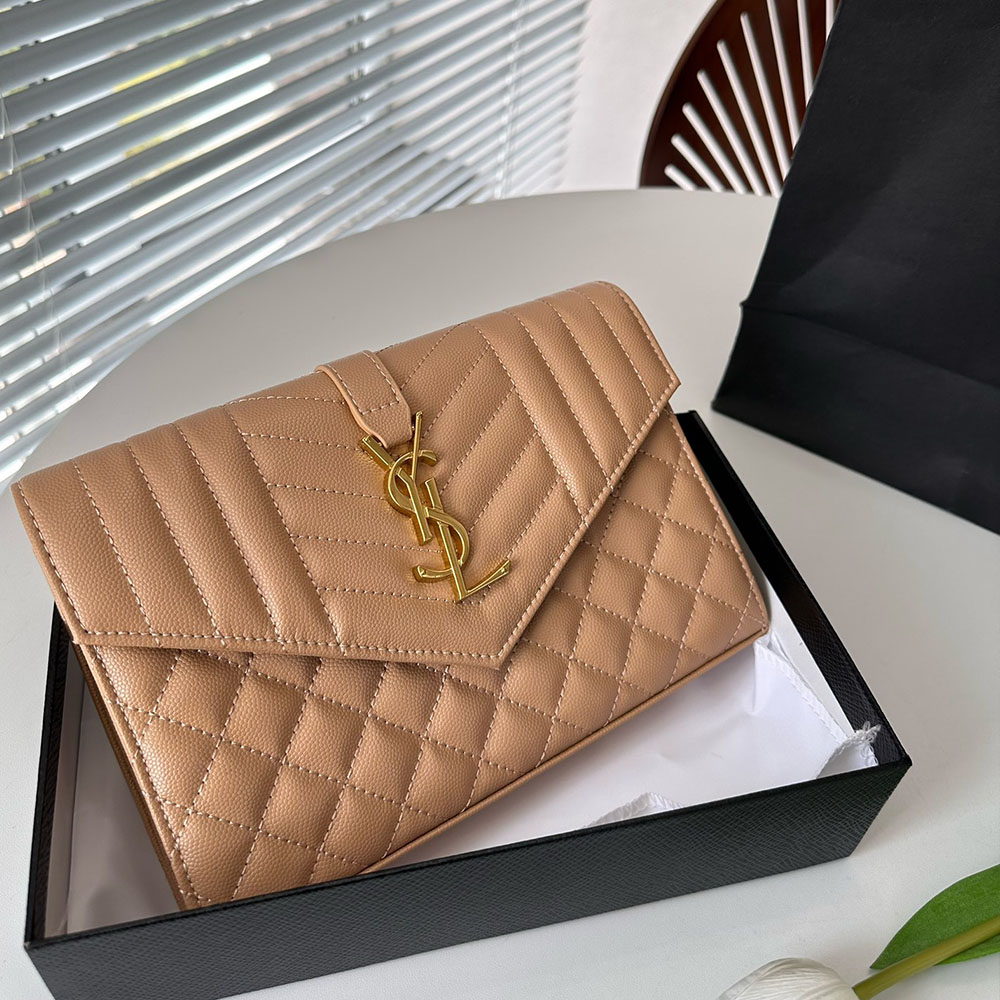Saint Laurent YSL Envelope Medium 24- Embossed Leather(Replica)
