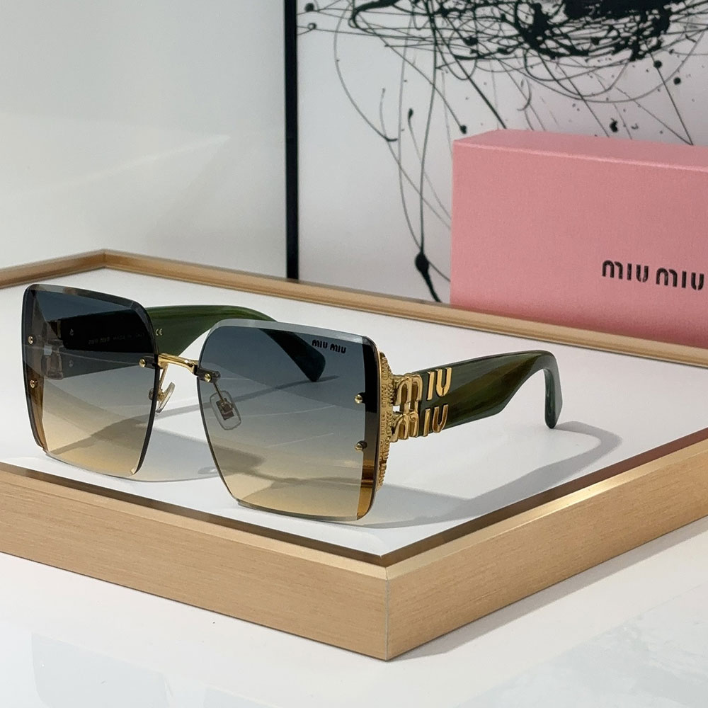 Miumiu Mirror leg Logo Decoration Sunglasses Top quality (Replica)