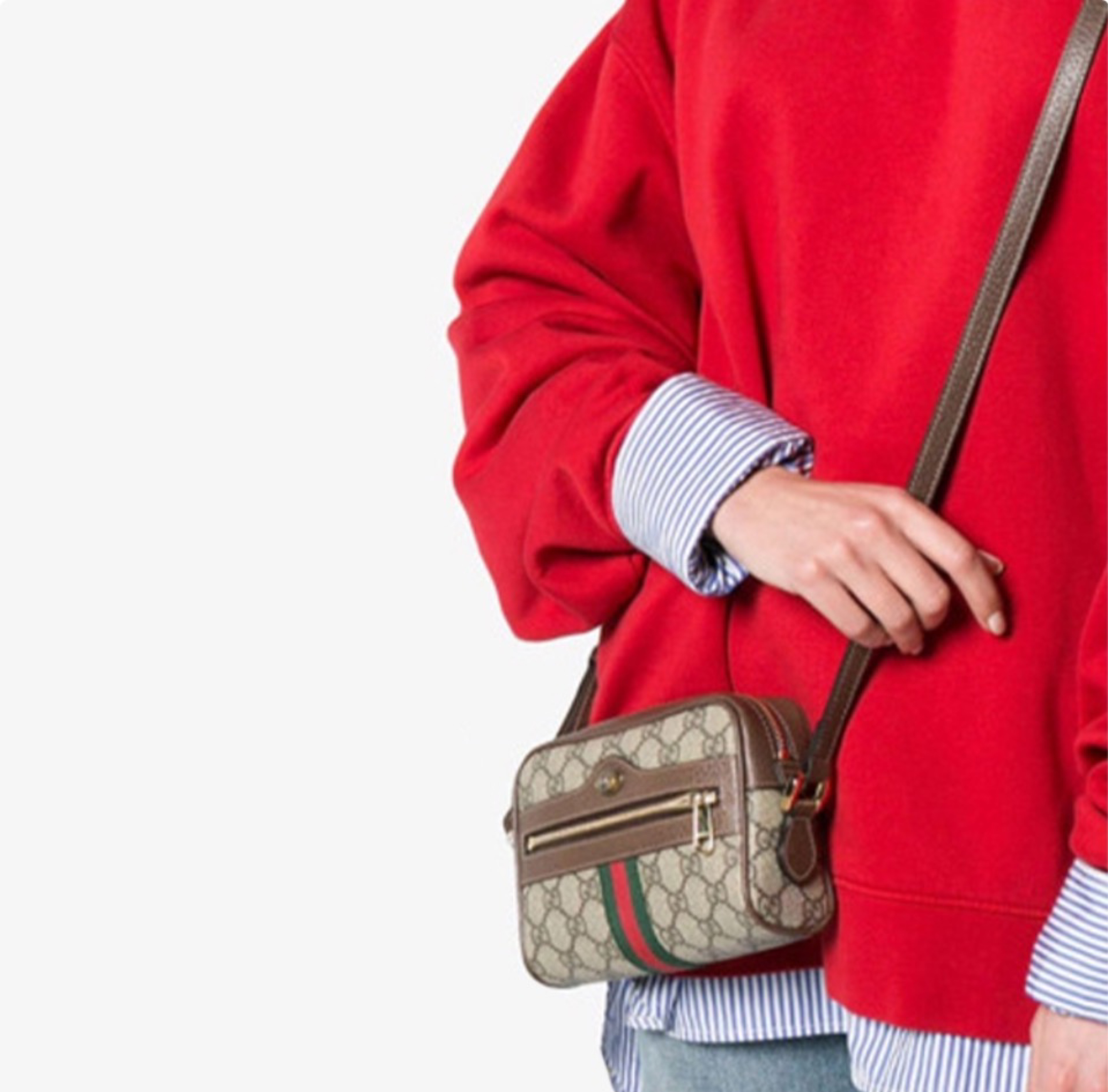 Gucci Ophidia Stripe Shoulder Bags  (Replica)