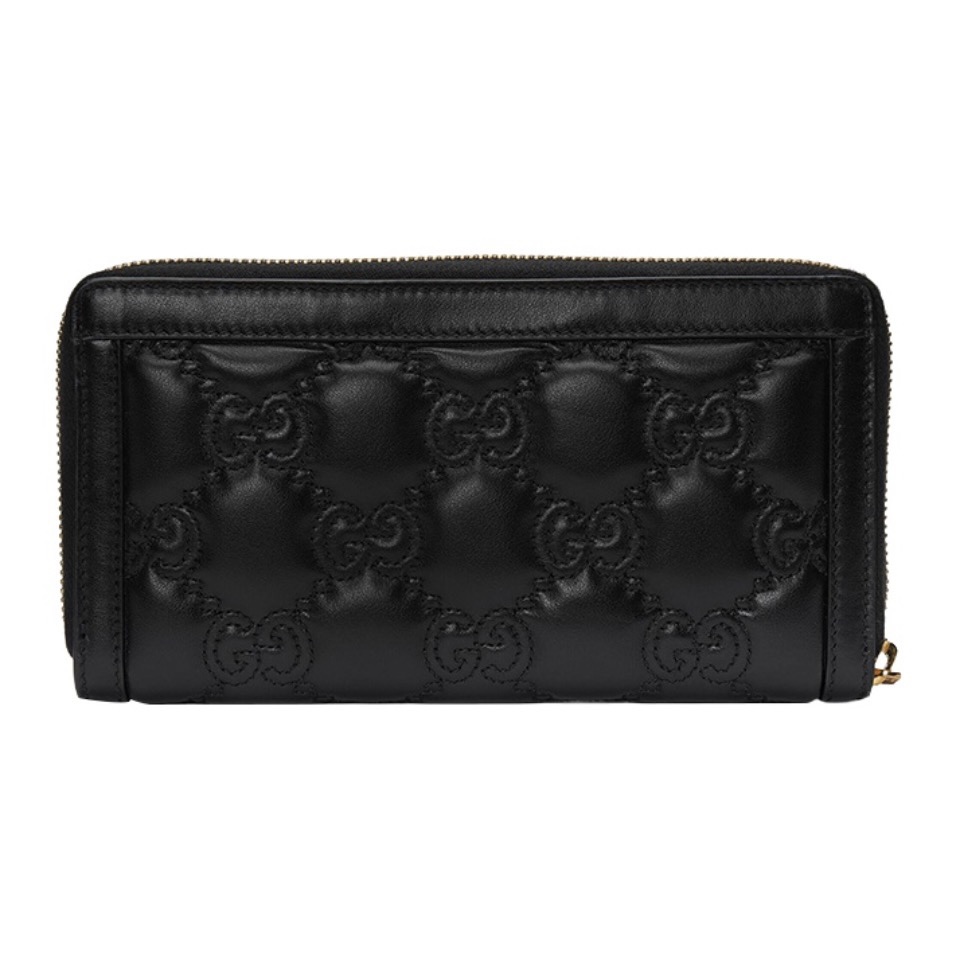 Gucci Unisex GG Marmont Zip Around Wallet Matelassé Leather(Replica)
