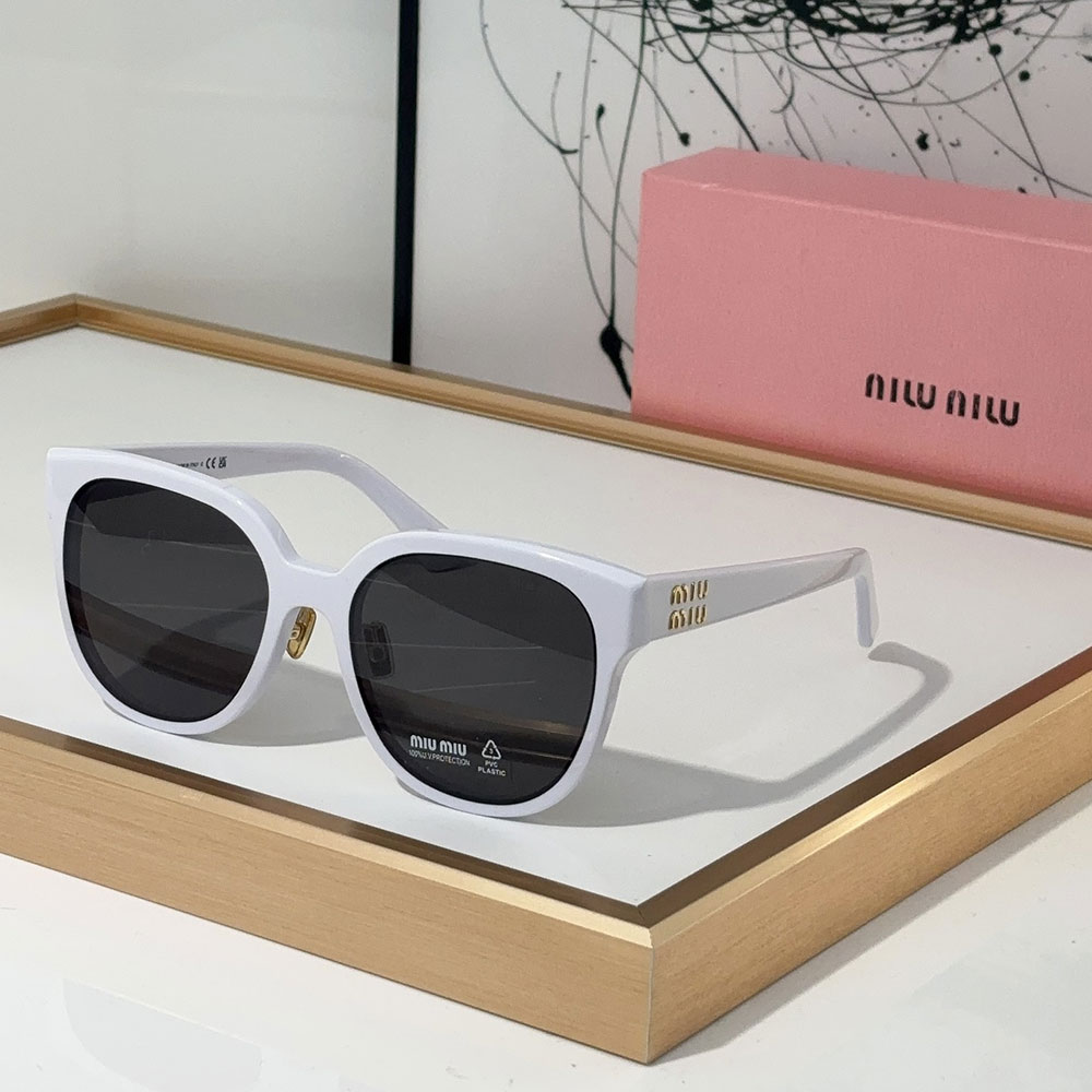 Miumiu Mirror leg logo irregular shaped Sunglasses Top quality (Replica)
