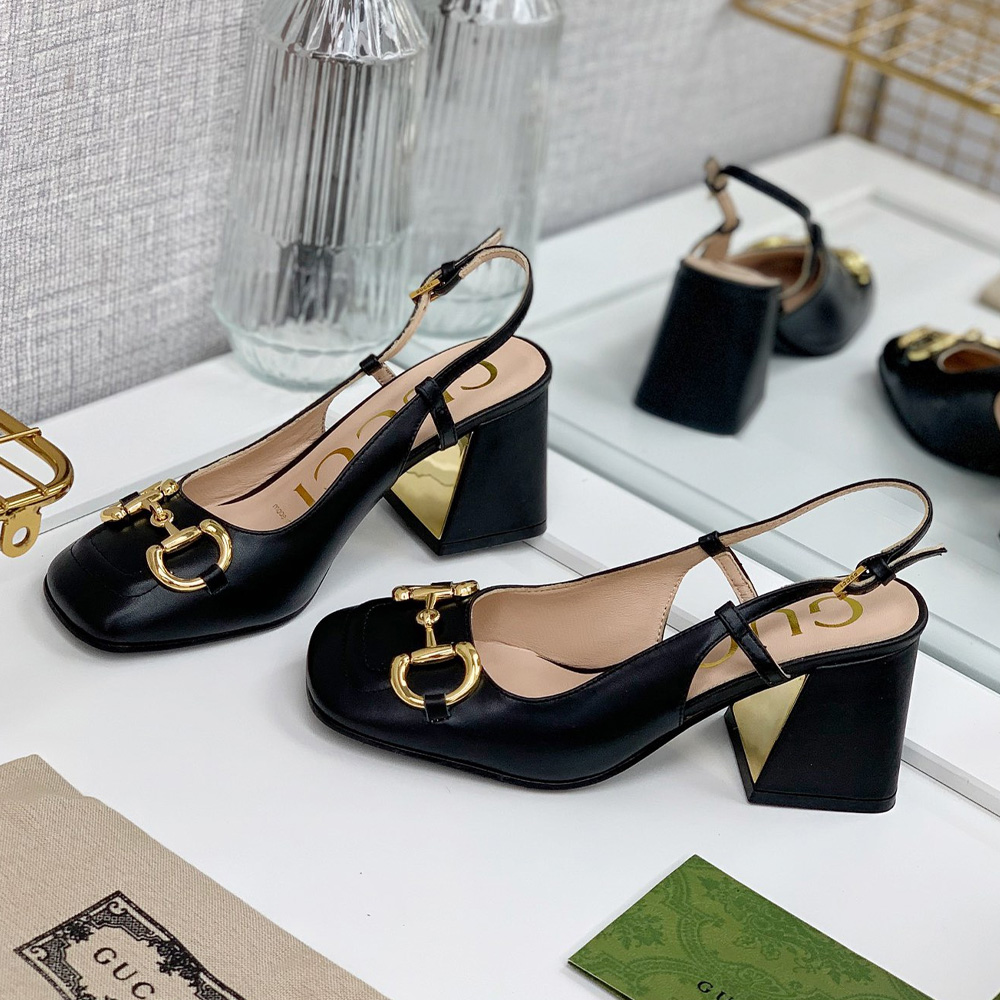 Gucci Buckle High Heels  Slide Sandal (Replica)