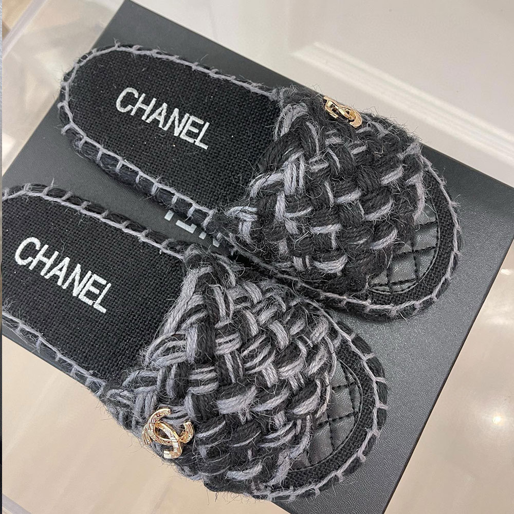 Chanel All kinds of Woven Fabrics Sandals Slide(Replica)