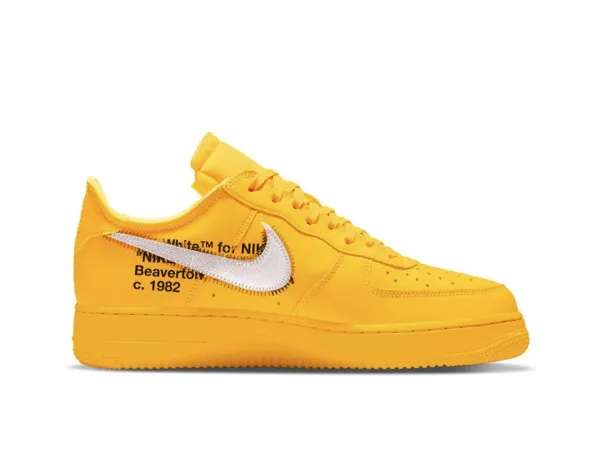 DD1876-700 Off-White x Nike Air Force 1 Low University Gold(Replica) Nike Sneaker