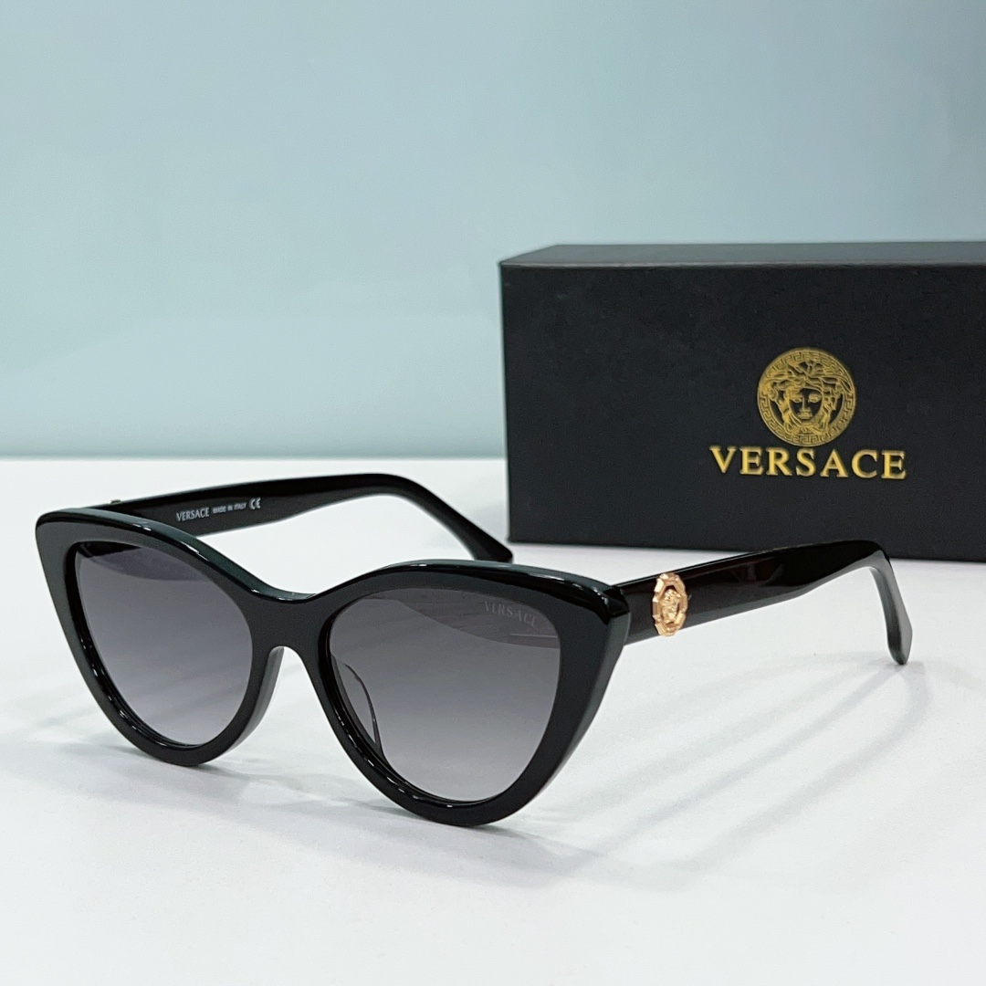 Versace Mirror leg Logo Cat-eye Sunglasses Top Quality(Replica)