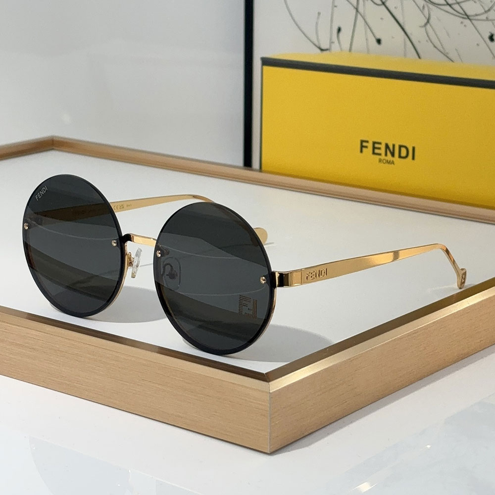 Fendi Lightweight Round Sunglasses Top quality (Replica)