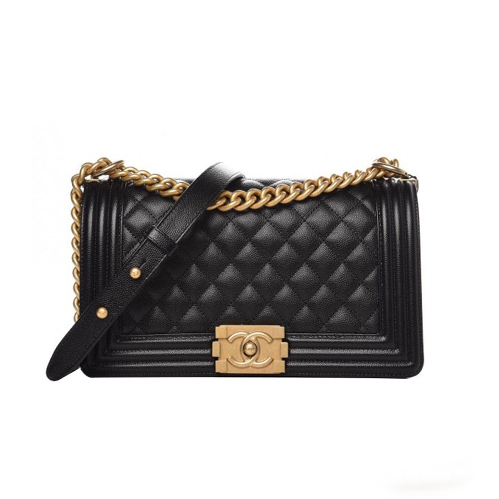Chanel LEBOY Medium 25CM Caviar+Calfskin (Replica)