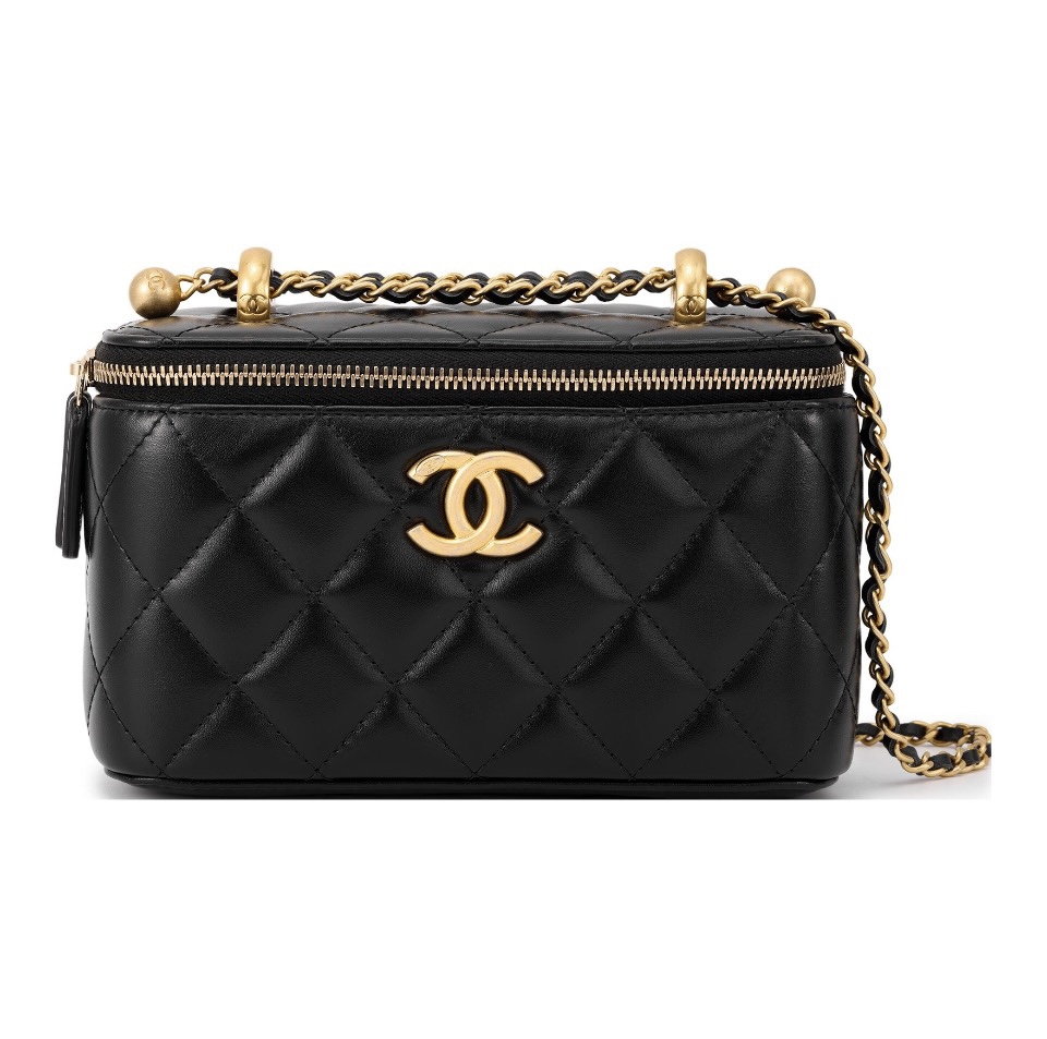 Chanel Double Golden-Ball Makeup Box Black(Replica)