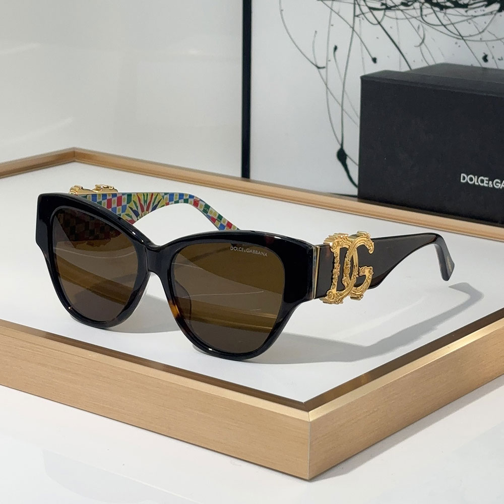 DOLCE & GABBAN DG Mirror leg Large Logo Sunglasses Top quality (Replica)