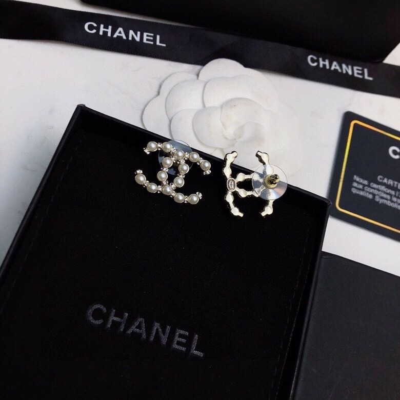 Chanel Pearl Double C Earrings